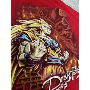 Vintage Dragon Ball Z 2002 T Shirt Super Saiyan 3 SSJ3 Goku Buu Red 2XL RARE